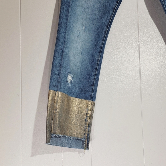 Anthropologie Pilcro and the Letterpress Slim Boyfriend Distressed Jeans Size 27 - Picture 3 of 10